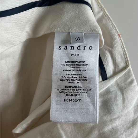 Sandro Striped Cream Blazer & Pants Set, 36 - Picture 5 of 15